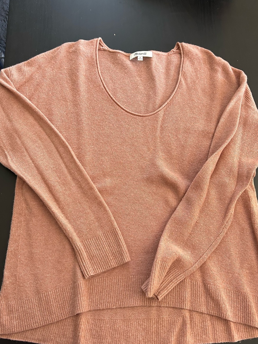 Madewell Scoop Neck Sweater in Dusty Rose